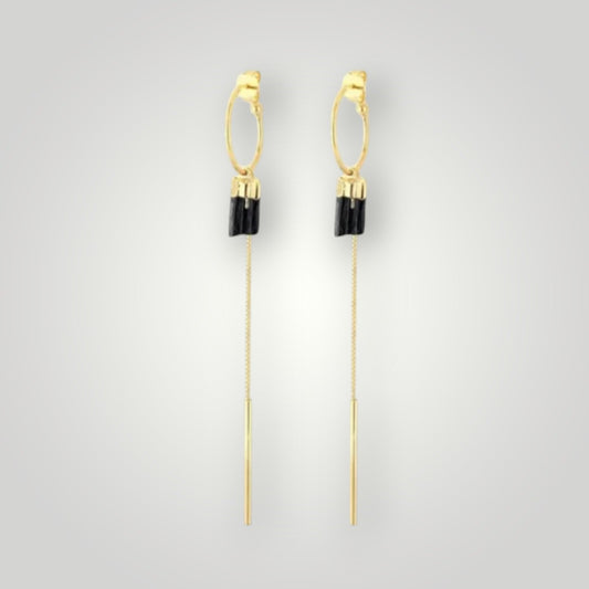 The Black Tourmaline Earrings