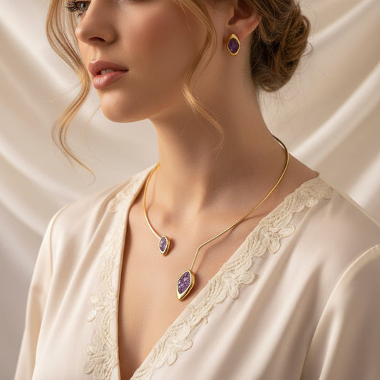 The Amethyst Arc Necklace