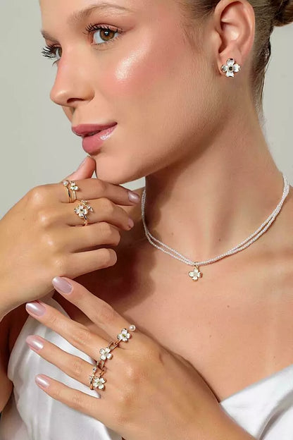 Boucle d’Oreilles Jasmin