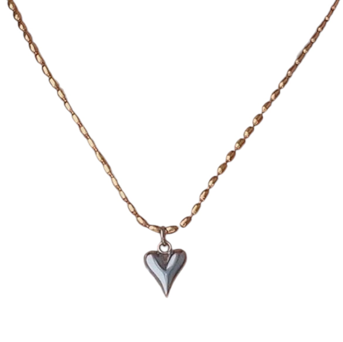 The Dual-Tone Heart Necklace
