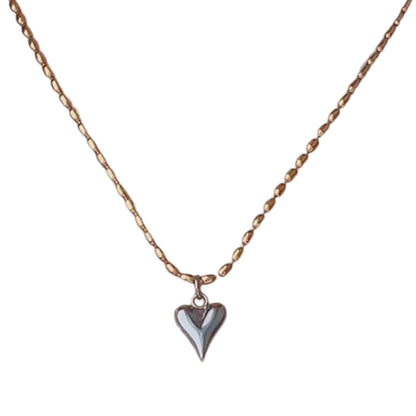 The Dual-Tone Heart Necklace