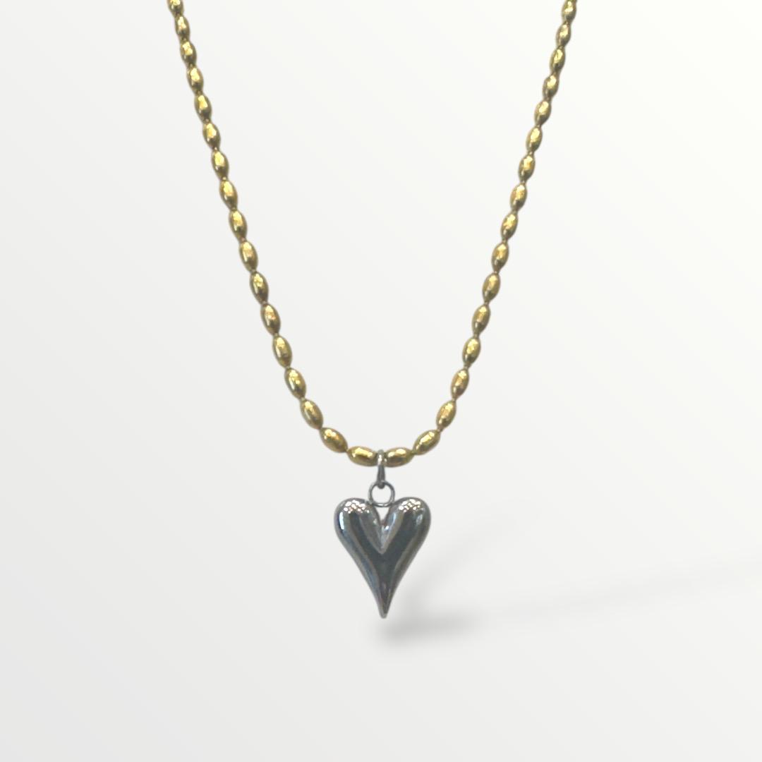 The Dual-Tone Heart Necklace