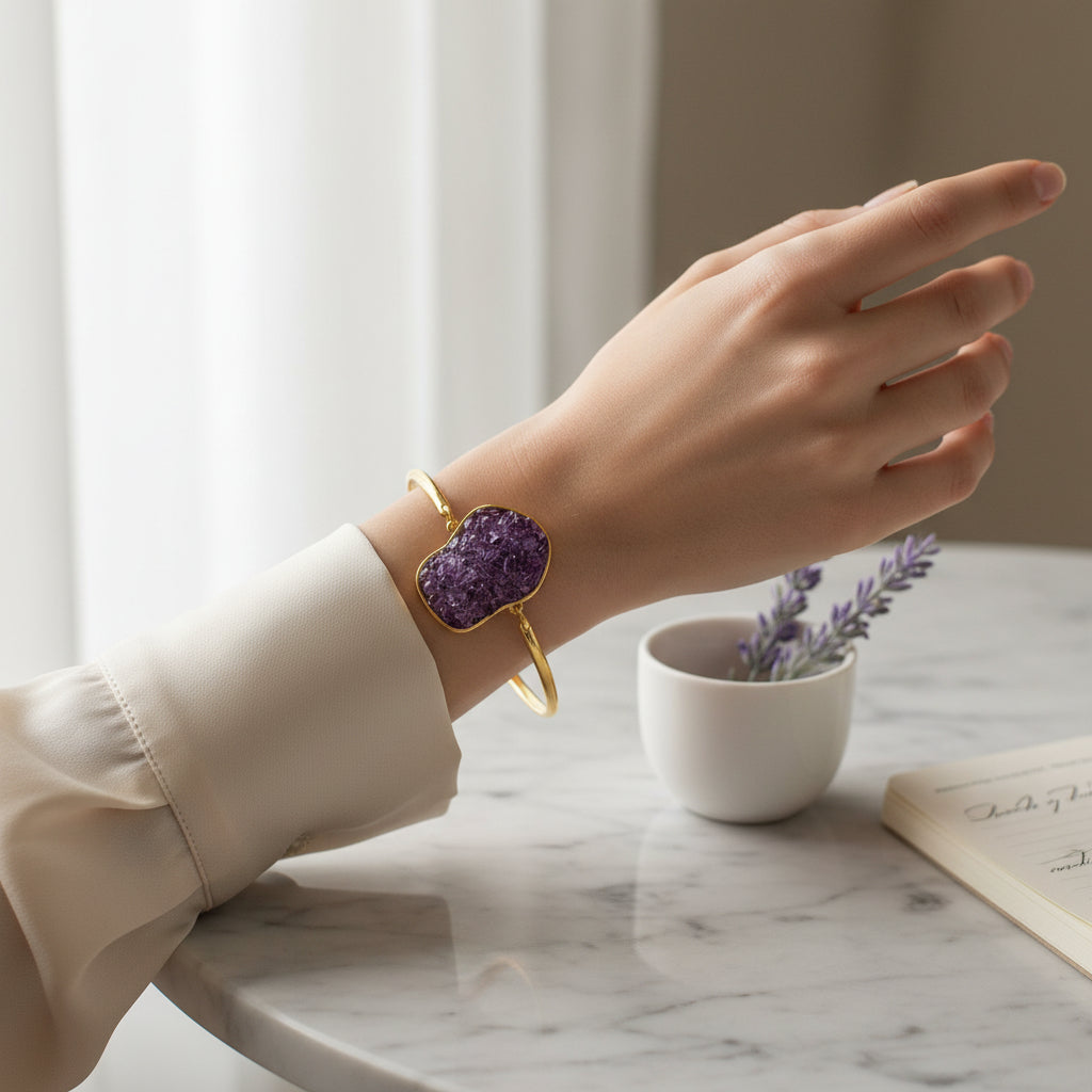 The Amethyst Arc Bracelet