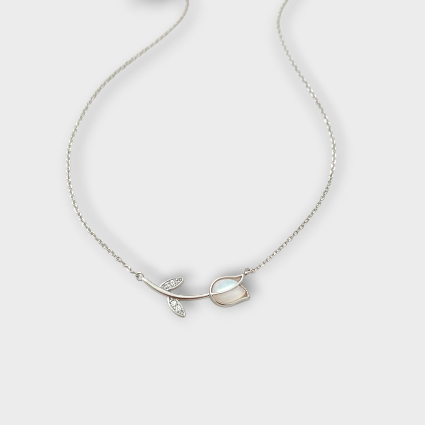 The Snow-Kissed Bud Necklace