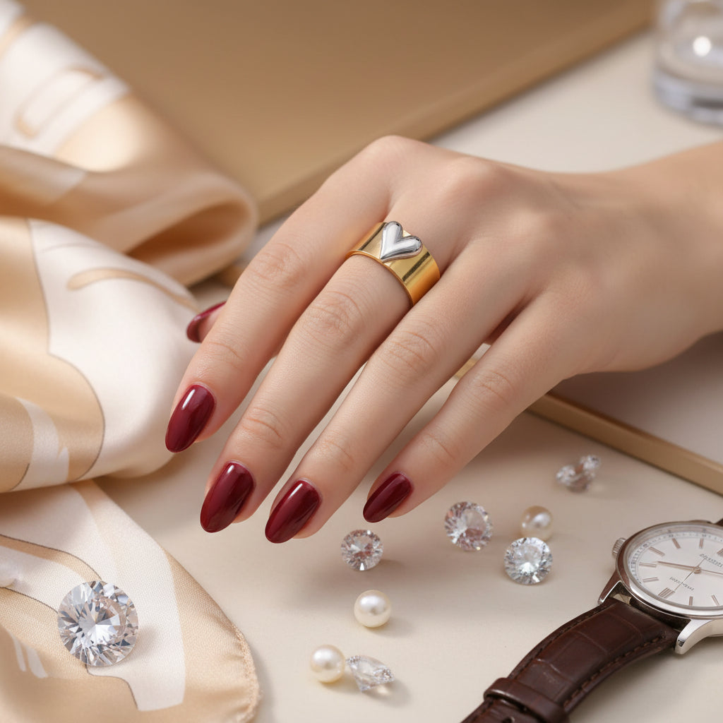 The Dual-Tone Heart Ring