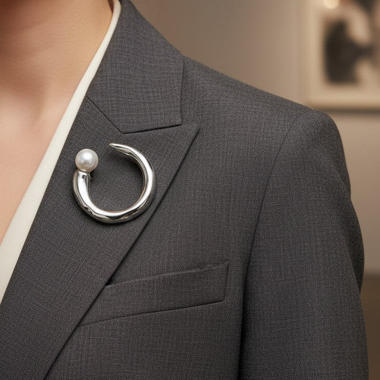 The Pearl Moon Brooch