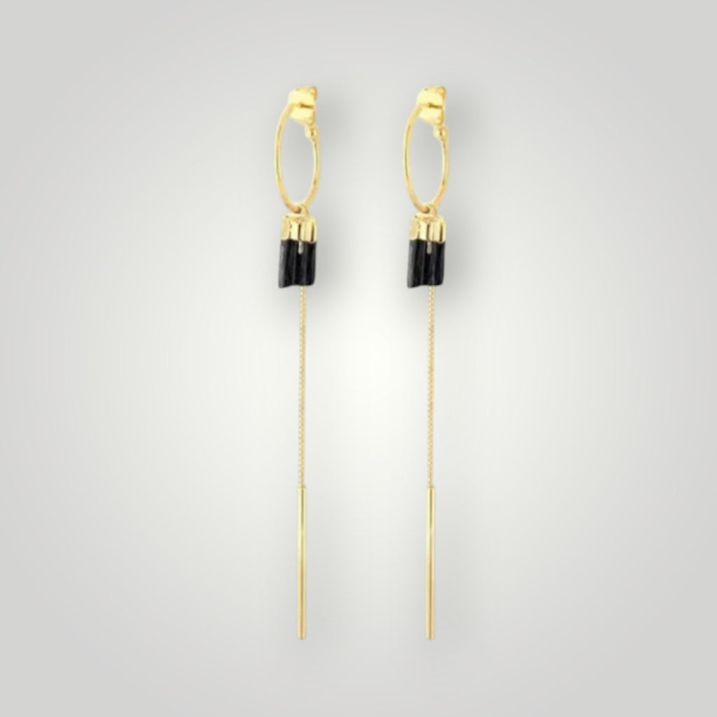 The Black Tourmaline Earrings