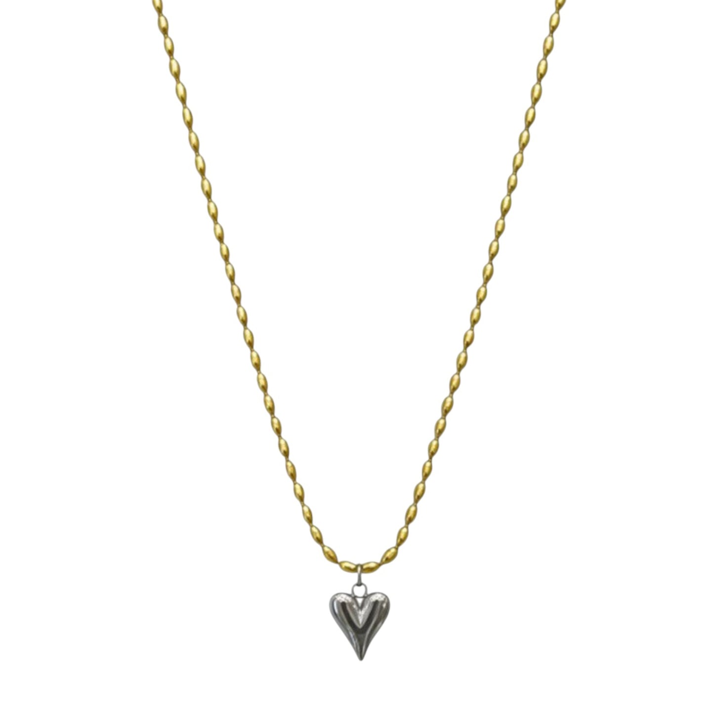 The Dual-Tone Heart Necklace