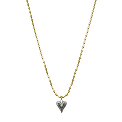 The Dual-Tone Heart Necklace