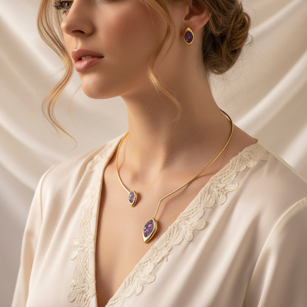 The Amethyst Arc Necklace