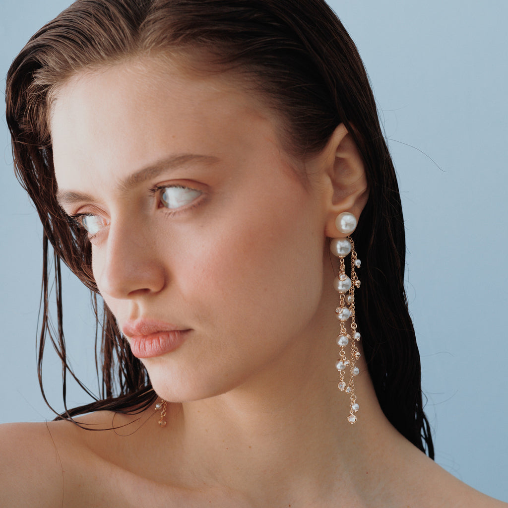 The Pearl Cascade Earrings